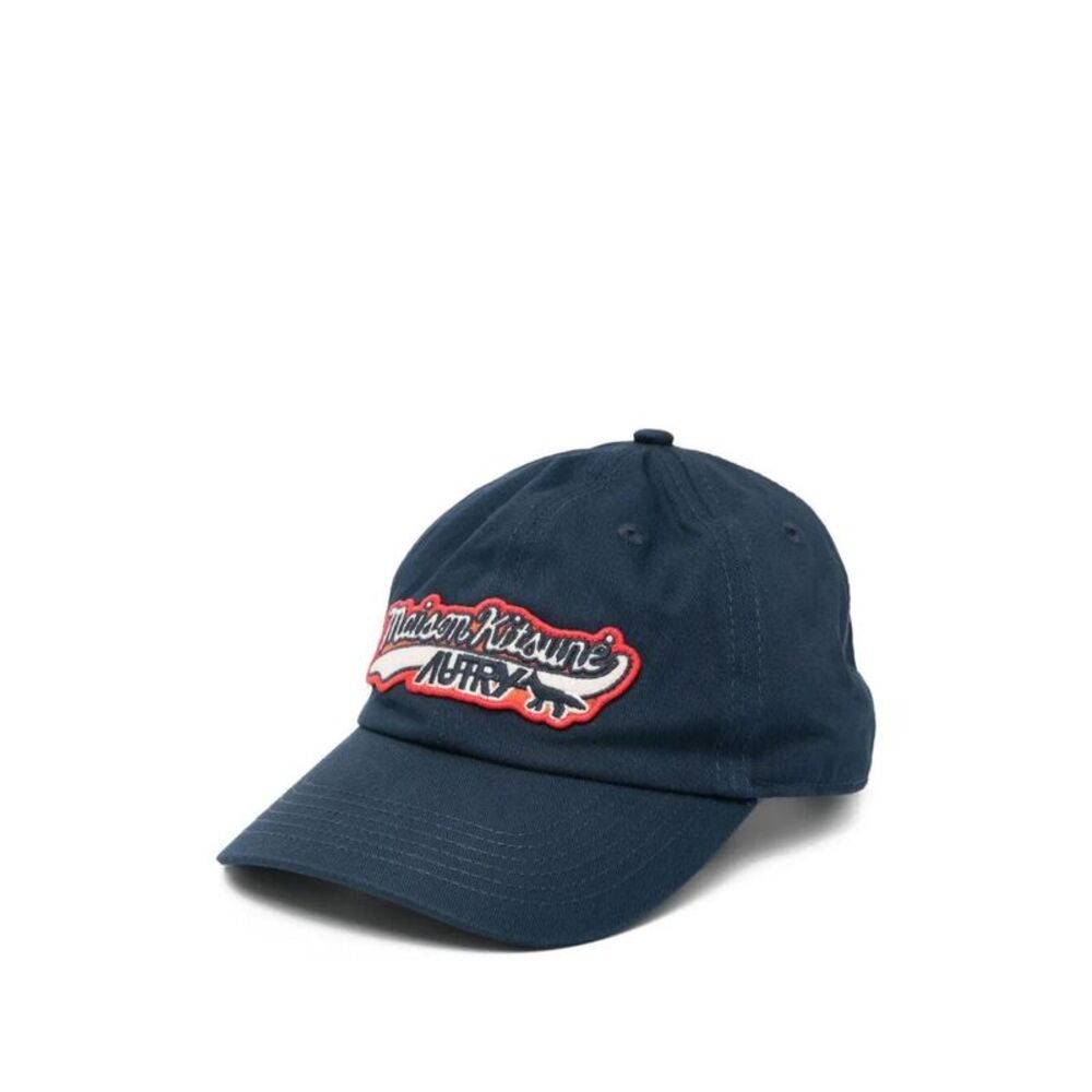 AUTRY Maison Kitsune Embroidered Logo Baseball Cap Women BLUE Caps & Hats